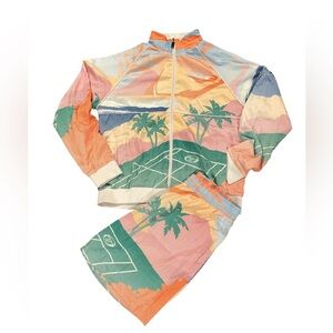 Palm Summer Print Sergio Tacchini Tennis Short Set